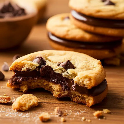 Galletas de encaje de chocolate rellenas
