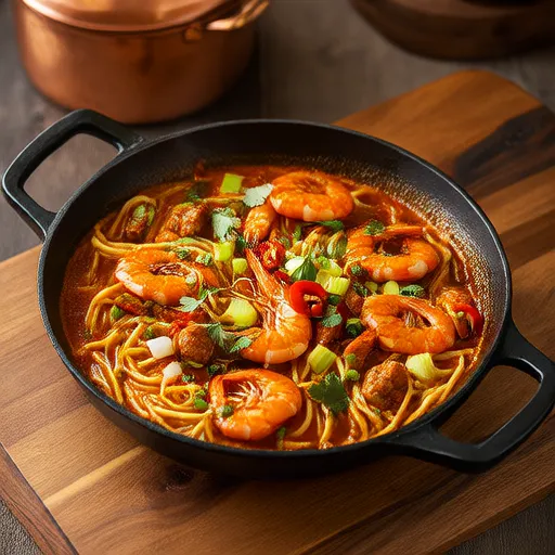 Pasta Udang dan Sosis Cajun Krim