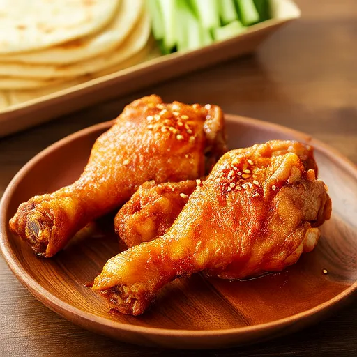 韩式辣酱鸡肉玉米饼