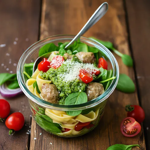 Salada de Macarrão em um Pote
