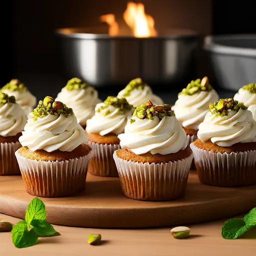 Cupcakes de Pistache Reais
