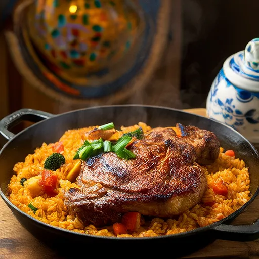 Tex-Mex Pork Chops and Rice Skillet