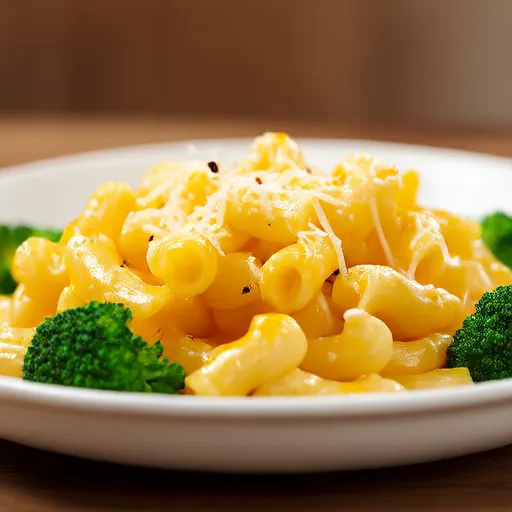 Maccheroni e formaggio con broccoli