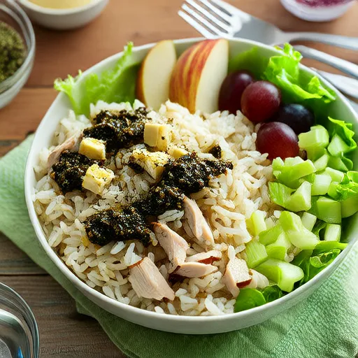 Ensalada de Pollo, Arroz y Frutas