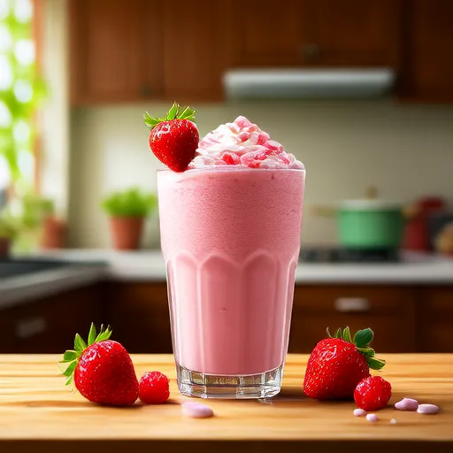 Leckerer, gesunder Erdbeershake