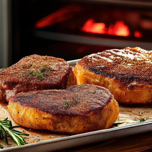Chuletas Salisbury al horno