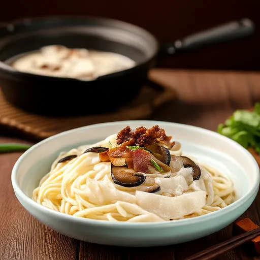奶油乳酪牛排義大利麵