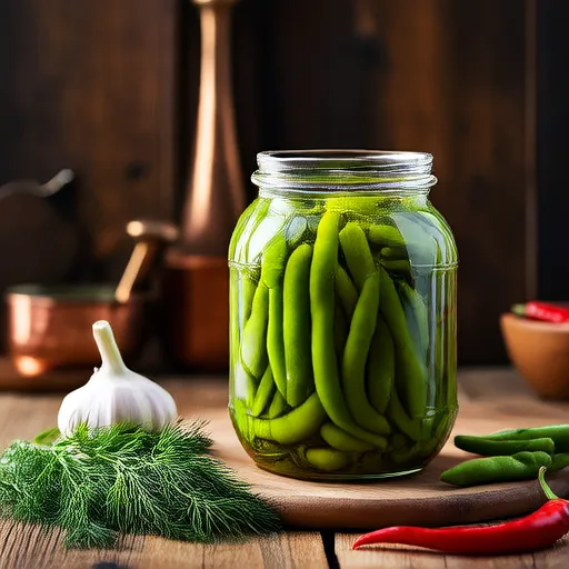 Crisp Pickled Green Beans