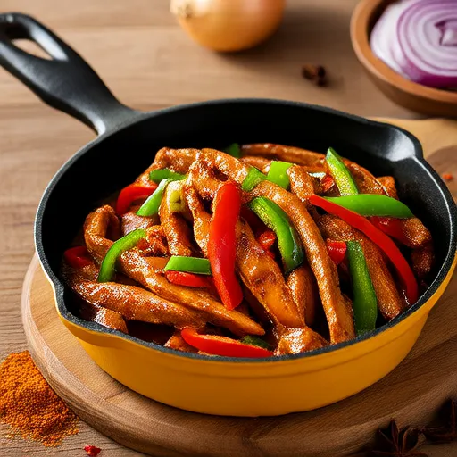 简易鸡肉甜椒卷饼