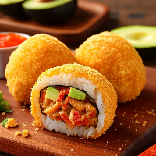 Deep-Fried California Roll Rice Balls