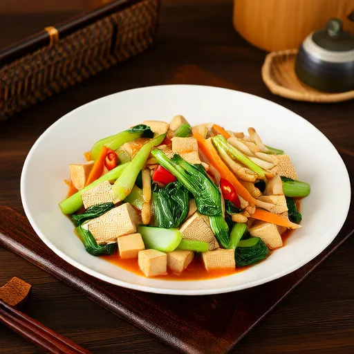 蔬菜豆腐炒