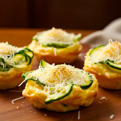 Zucchini-Frühlingszwiebel-Frittata-Tassen