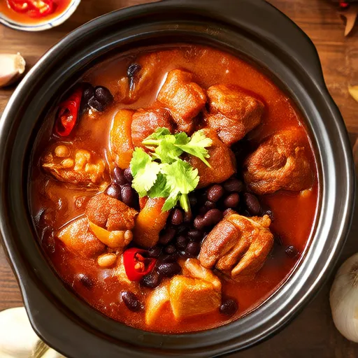 Chili di Fagioli Neri e Filetto di Maiale di Jerre Cotto Lento
