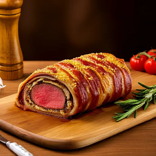 BBQ 베이컨으로 감싼 미트로프