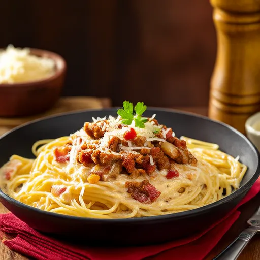 ホワイトソースのチキンスパゲッティ