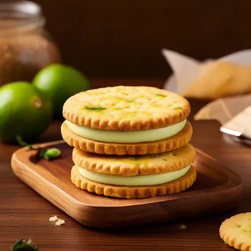 Galletas sándwich de tarta de lima Key