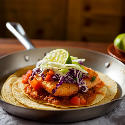 Grilled Fish Tacos with Chipotle-Lime Dressing
