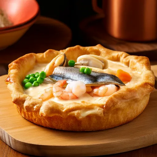 Пирог с морепродуктами