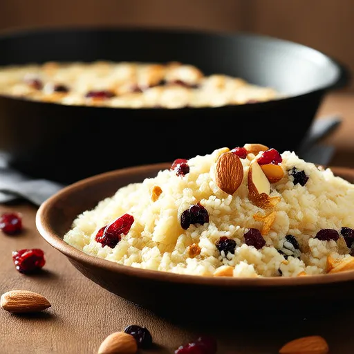 Cuscuz Pilaf com Amêndoas, Coco e Cranberries