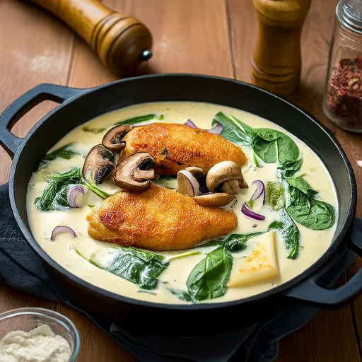 Instant Pot Kremalı Tavuk Marsala Florentine
