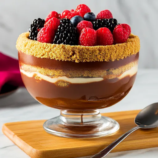 Dubai Chocolate Berry Trifle