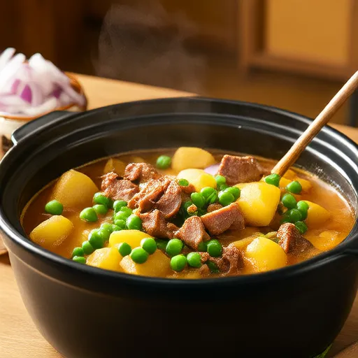 Slow Cooker Green Beans, Ham, and Potatoes