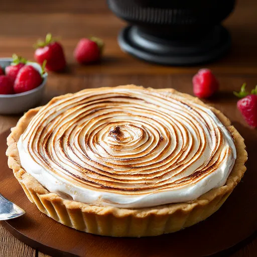 Torta de Merengue de Ruibarbo
