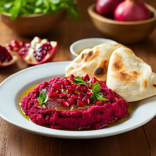 Hummus Bit Panggang dan Bawang Putih