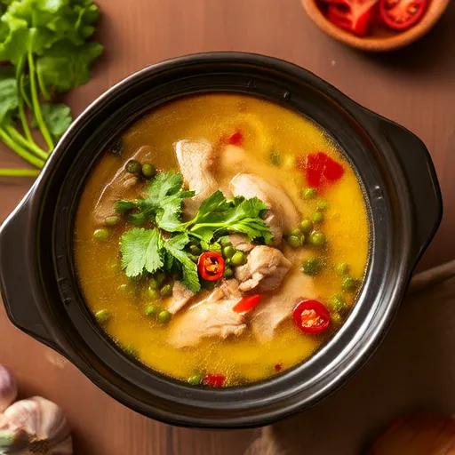 慢炖鸡肉扁豆汤