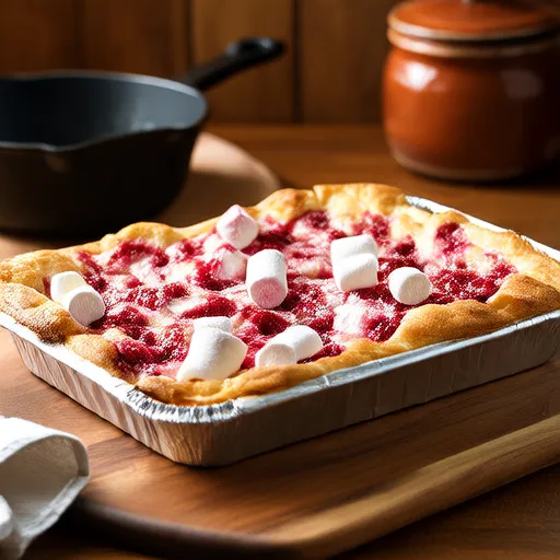 Blondies de Morango e Marshmallow