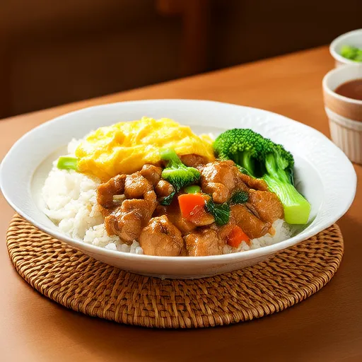 鸡肉蔬菜炒饭