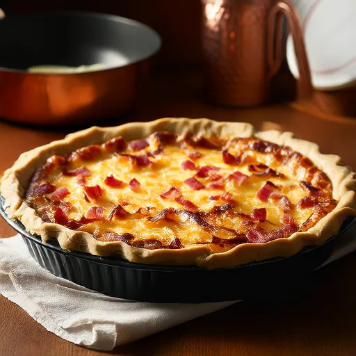 Quiche facile al bacon e formaggio