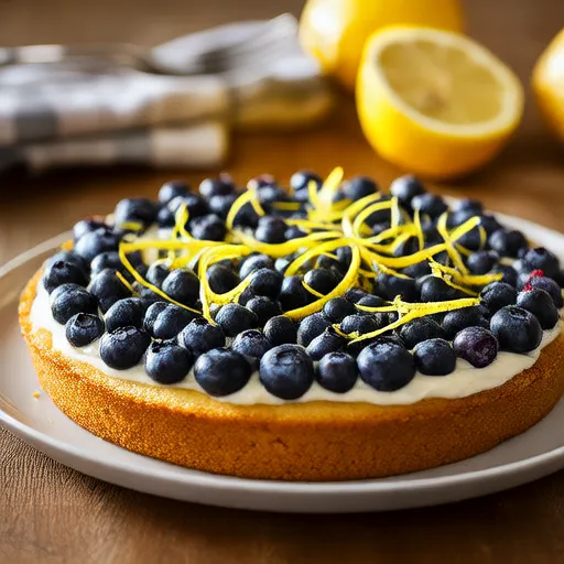 Tortine ai Mirtilli Selvatici e Limone con Copertura di Briciole