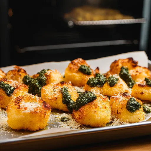 Couve-flor Assada com Pesto e Parmesão