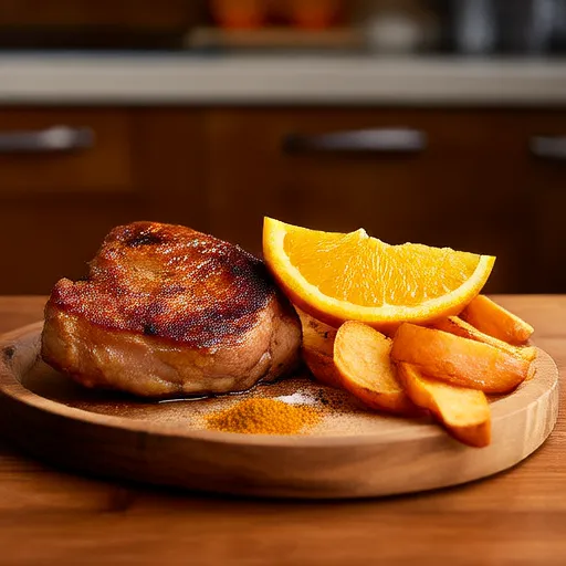 Costeletas de Porco com Laranja