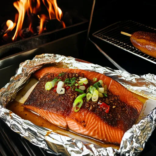 Chile Knoblauch BBQ Lachs
