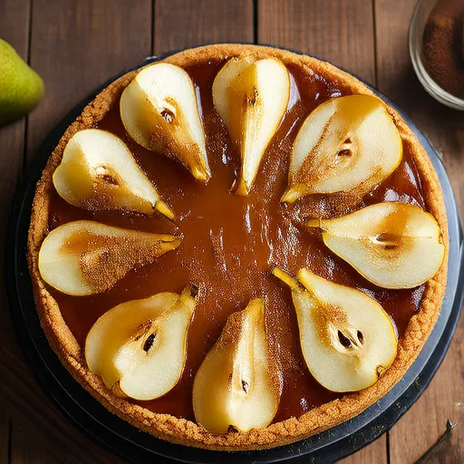 Pear Upside-Down Graham Cake