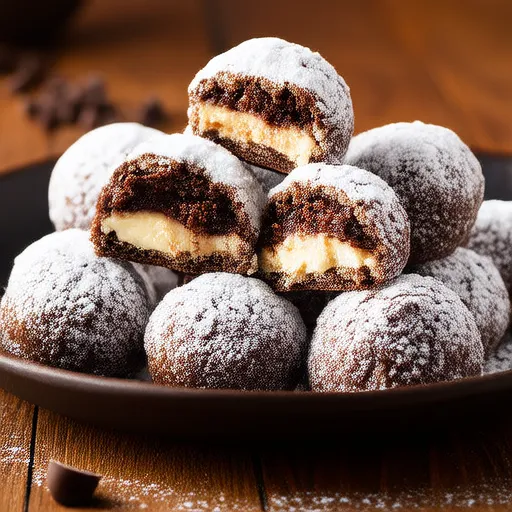 Bolinhos de Proteína de Massa de Biscoito com Gotas de Chocolate