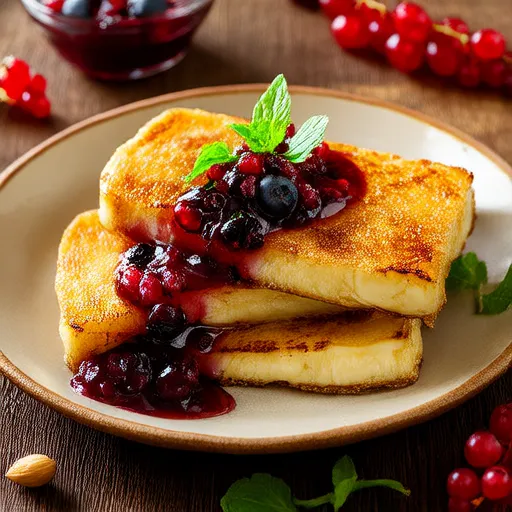 Grilled Halloumi with Herbed Berry Salsa