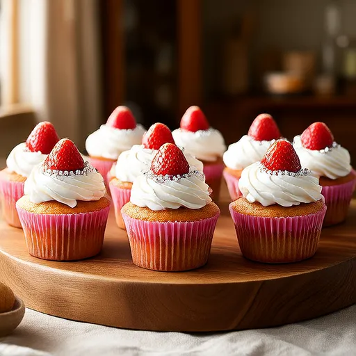 Cupcakes de Morango Realmente Reais