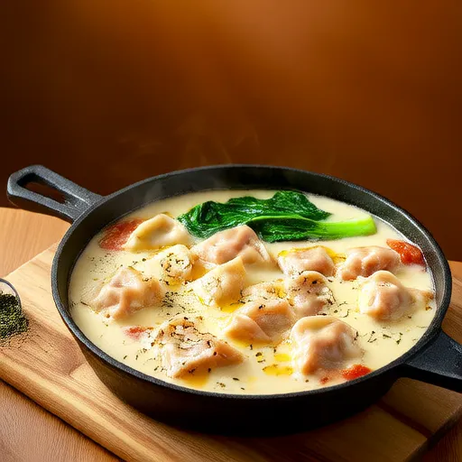 Creamy Tortellini Soup with Spinach and Boursin