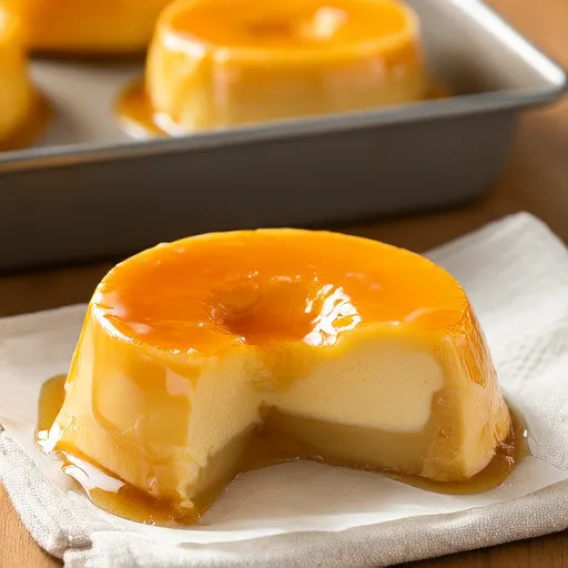Flan con Glaseado de Caramelo