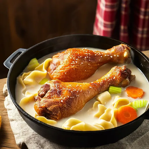 乡村风味鸡肉炖面团