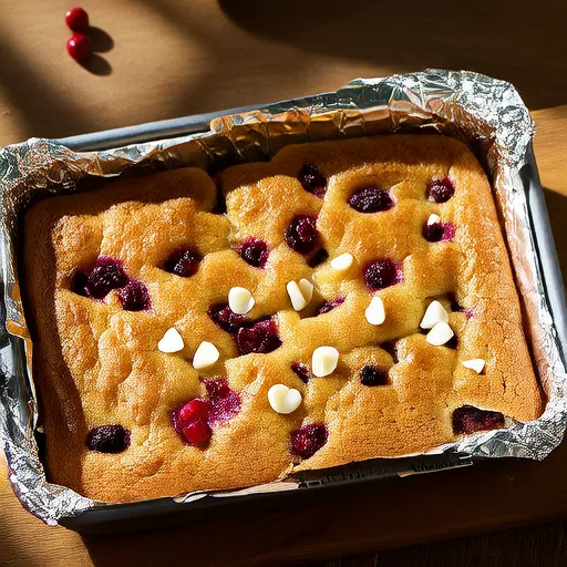 Brownies Loiros com Chocolate Branco e Cranberries
