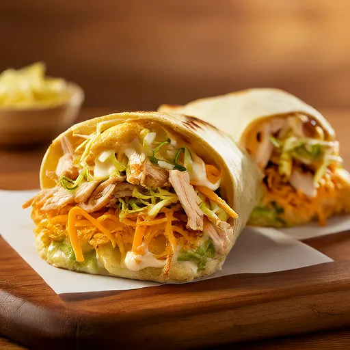 Bánh cuốn gà với sốt ranch và thì là