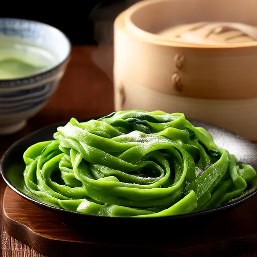 獨特的菠菜麵條