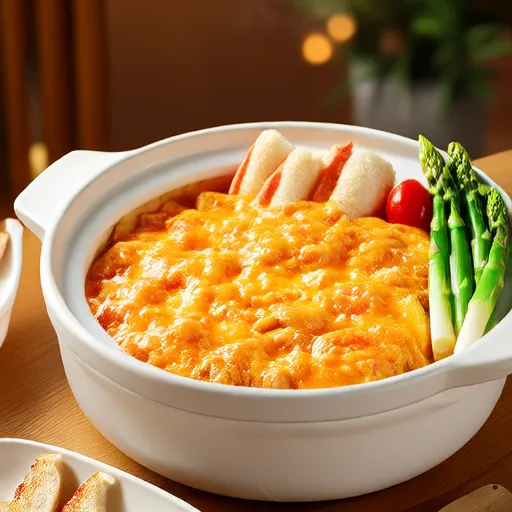Fondue au fromage et au crabe