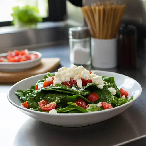 Spinach, Tomato, and Feta Quinoa Salad