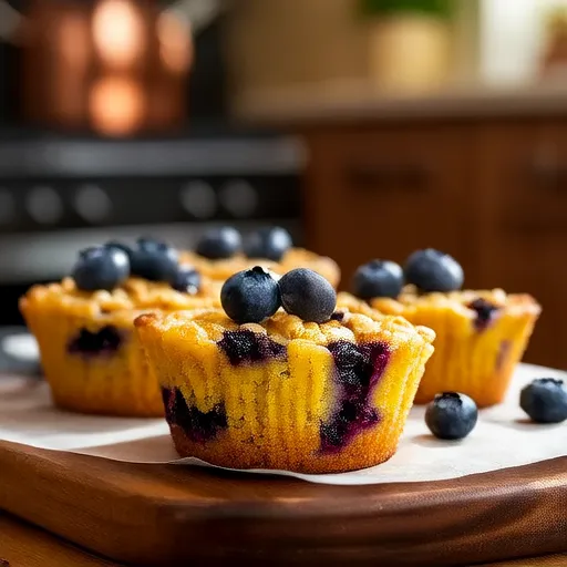 Blueberry Cornmeal Muffins
