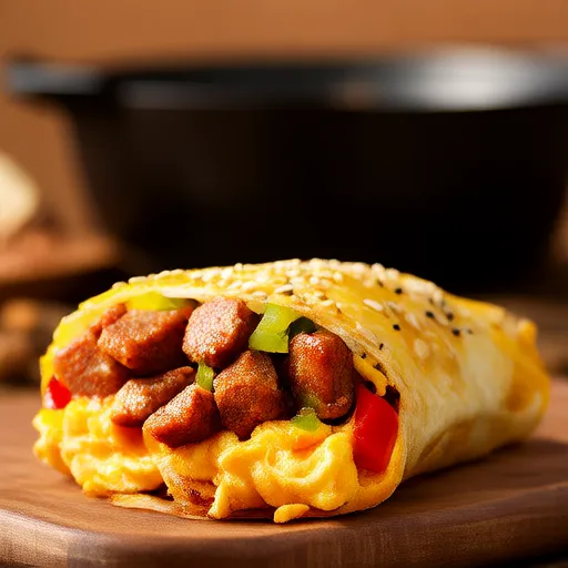 Sausage and Pepper Sunrise Burrito
